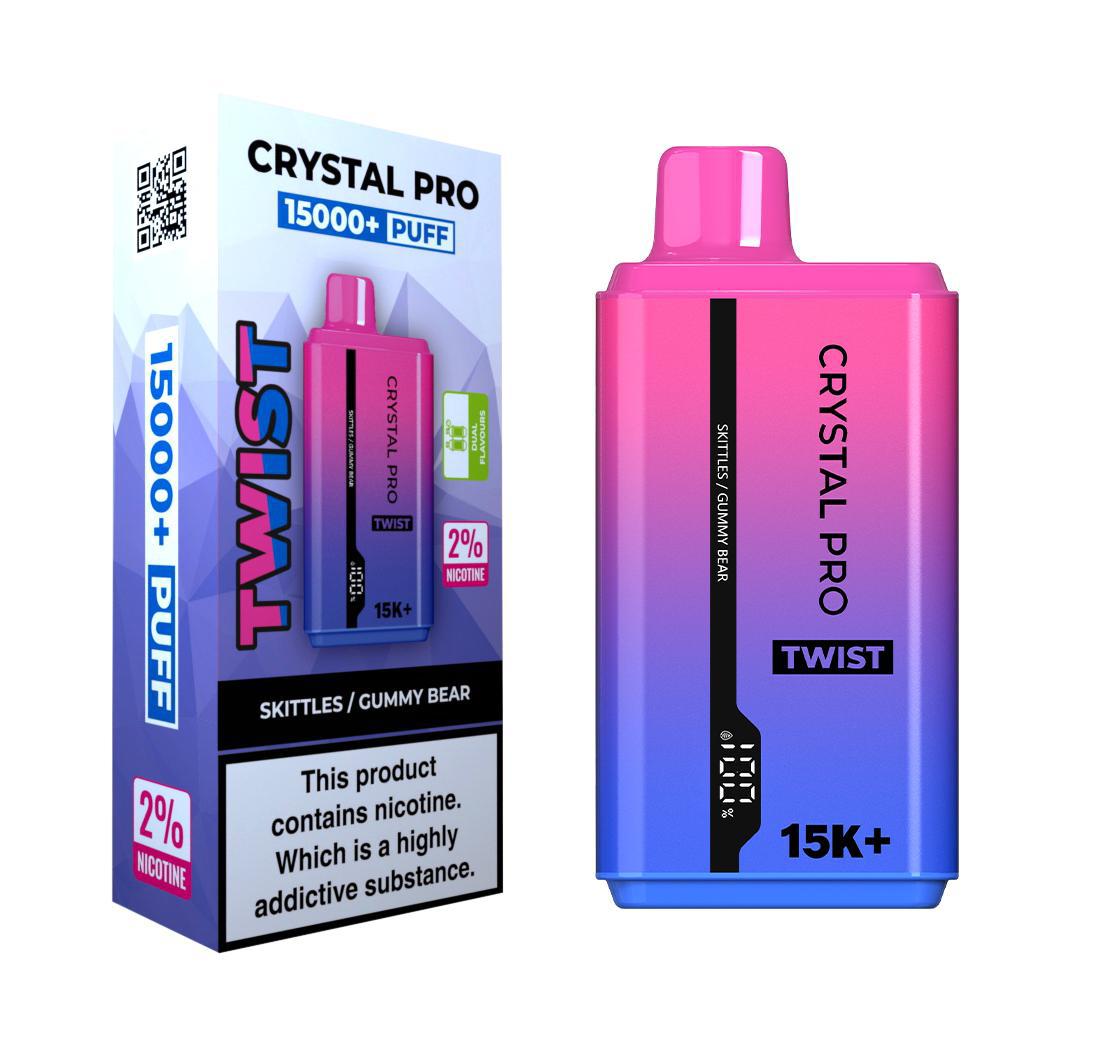 Crystal Pro Plus Twists 15000 Puff Refillable & Rechargeable Vape Device