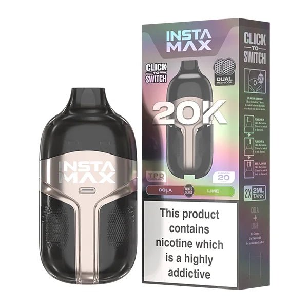 Insta Max 20,000 Puff Pre Filled Vape - Boxes 20mg