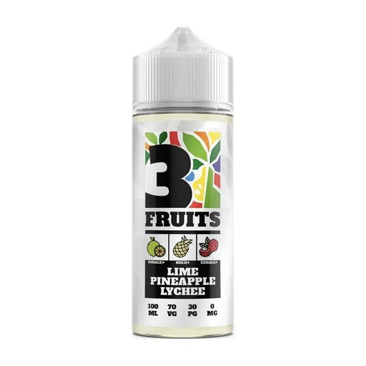 Lime Pineapple Lychee 3 Fruits Shortfill 100ml E-Liquid 