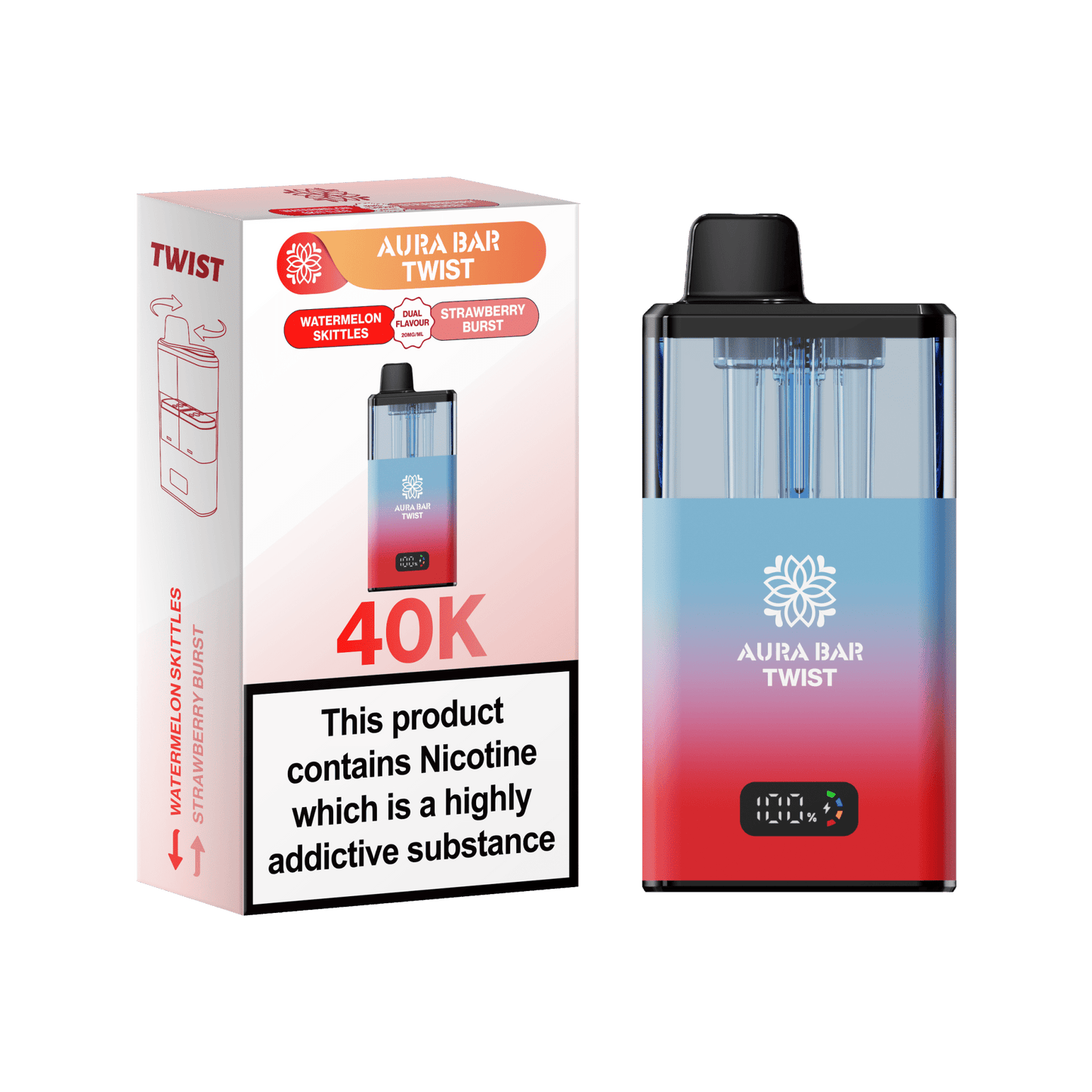 Shop Aura Bar Twist 40k Replacement Pods - Aura Bar Twist 40k Replacement Pods - Vape Blaze
