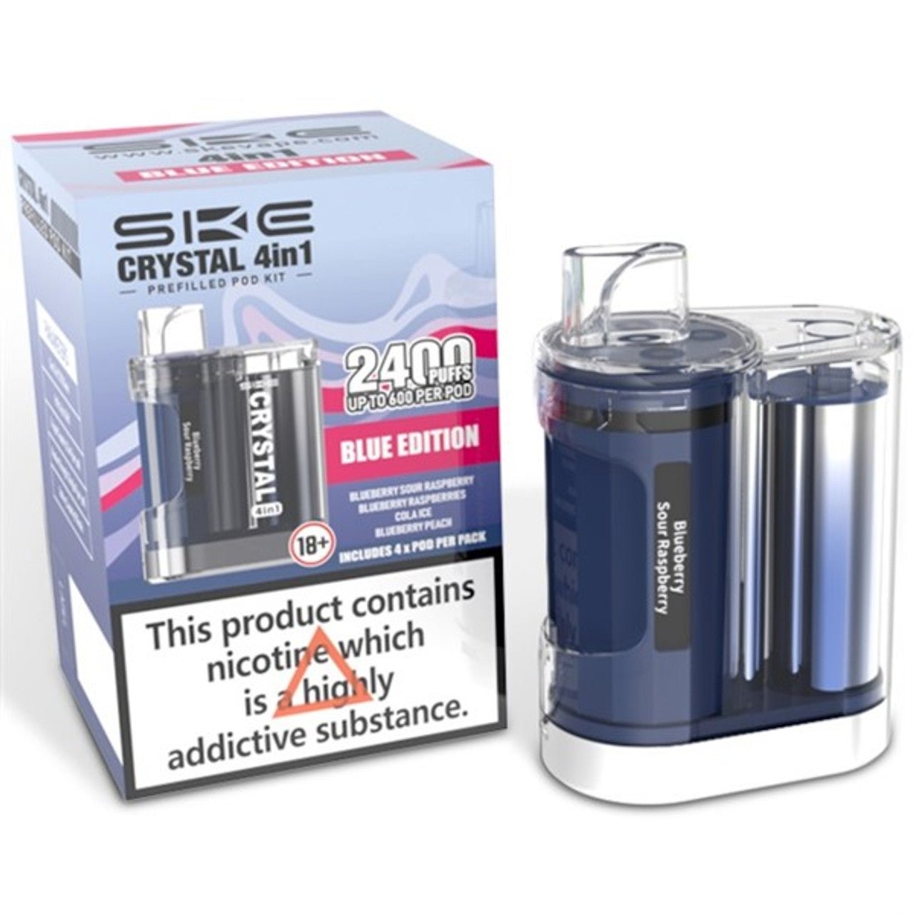 SKE Crystal 4-in-1 Pod Kit - 2400 Puffs