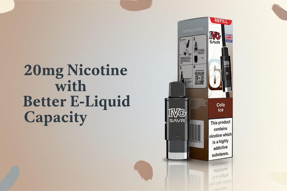 20mg Nicotine with Better E-Liquid Capacity