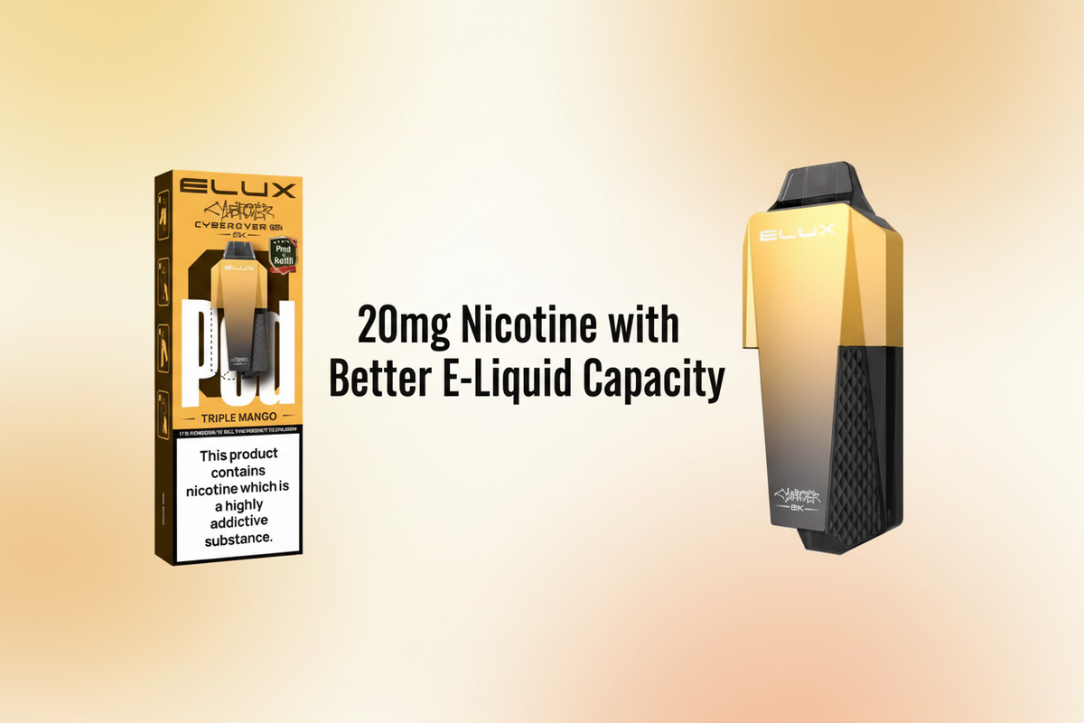 20mg Nicotine with Better E-Liquid Capacity