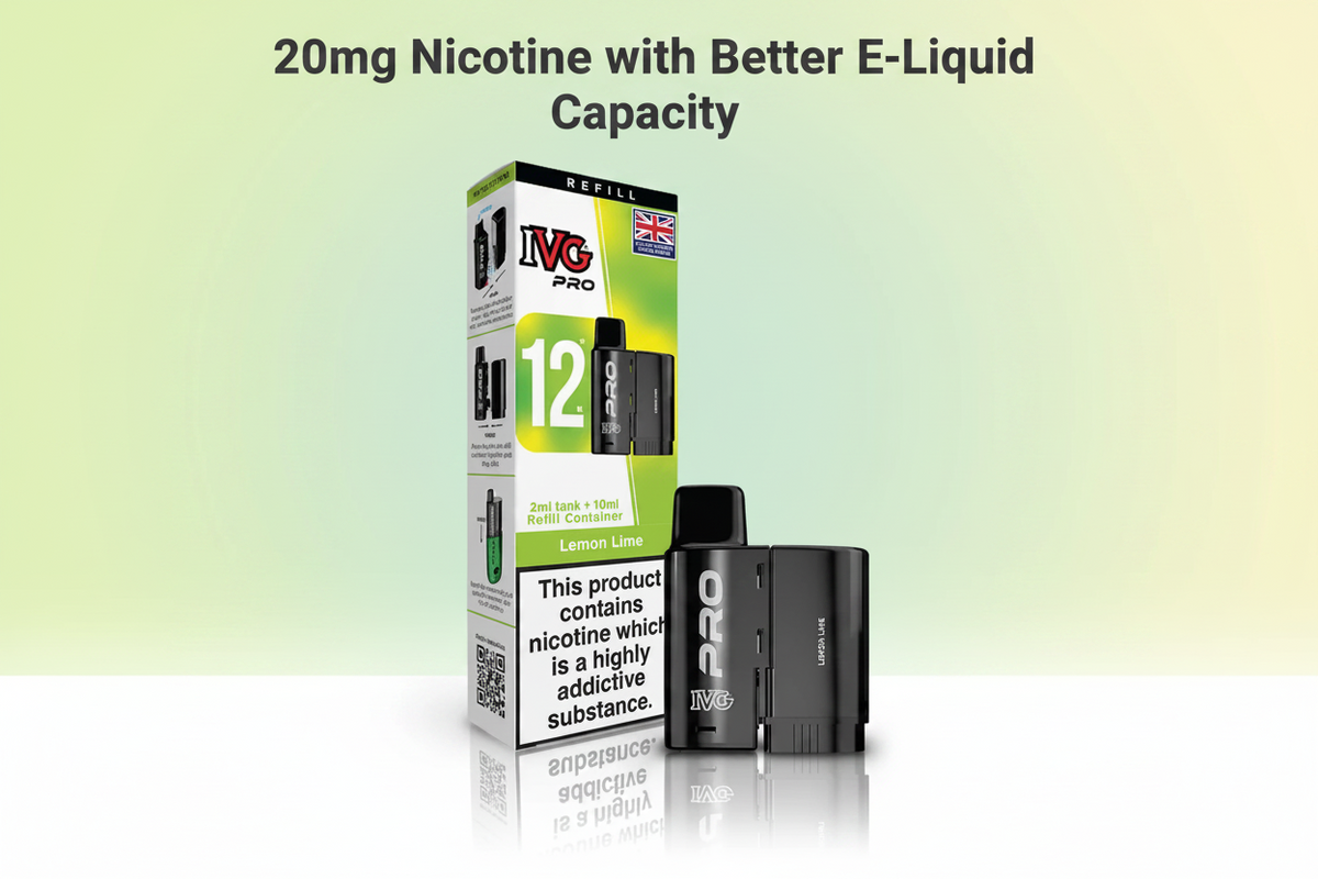 20mg Nicotine with Better E-Liquid Capacity