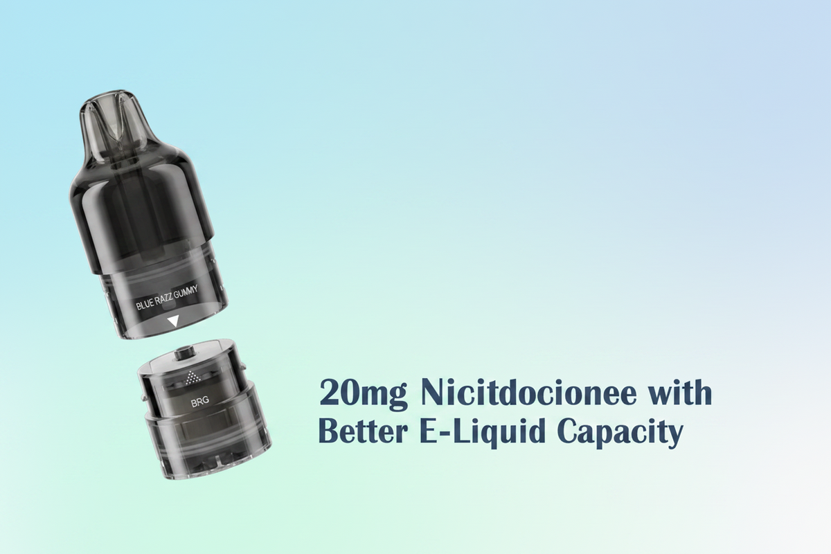 20mg Nicotine with Better E-Liquid Capacity