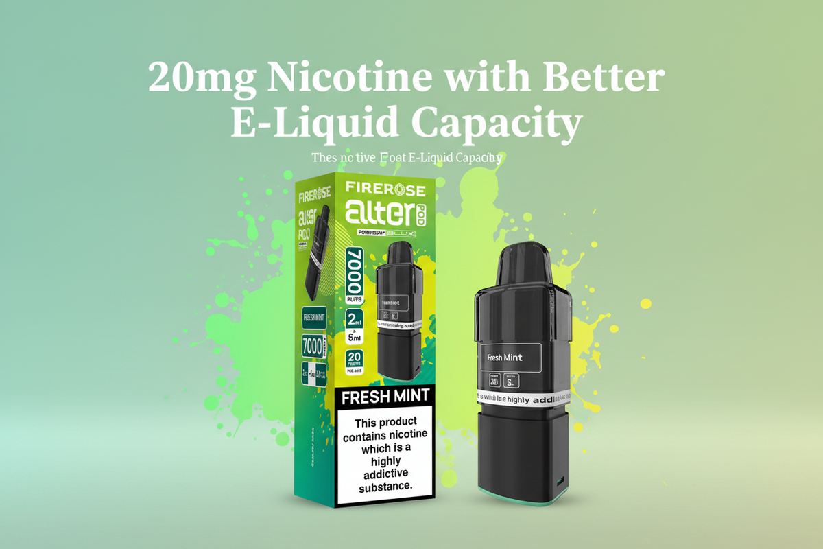 20mg Nicotine with Better E-Liquid Capacity