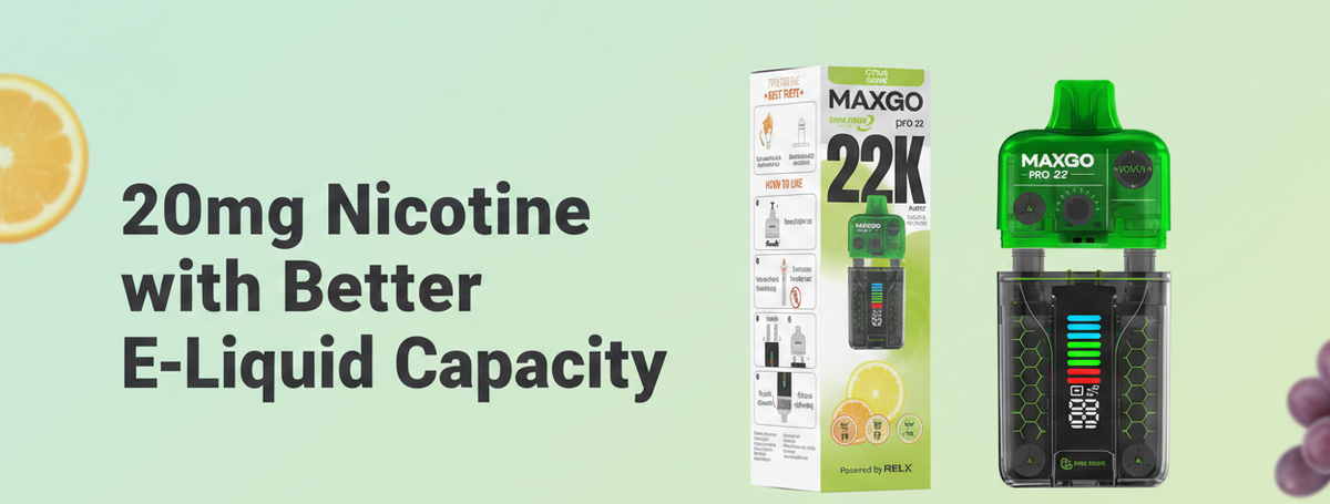 20mg Nicotine with Better E-Liquid Capacity