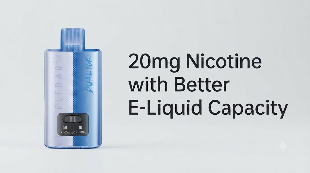 20mg Nicotine with Better E-Liquid Capacity