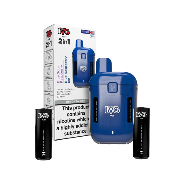 IVG AIR 2IN1 1200 Disposable Vape Kit 20mg Blue Edition