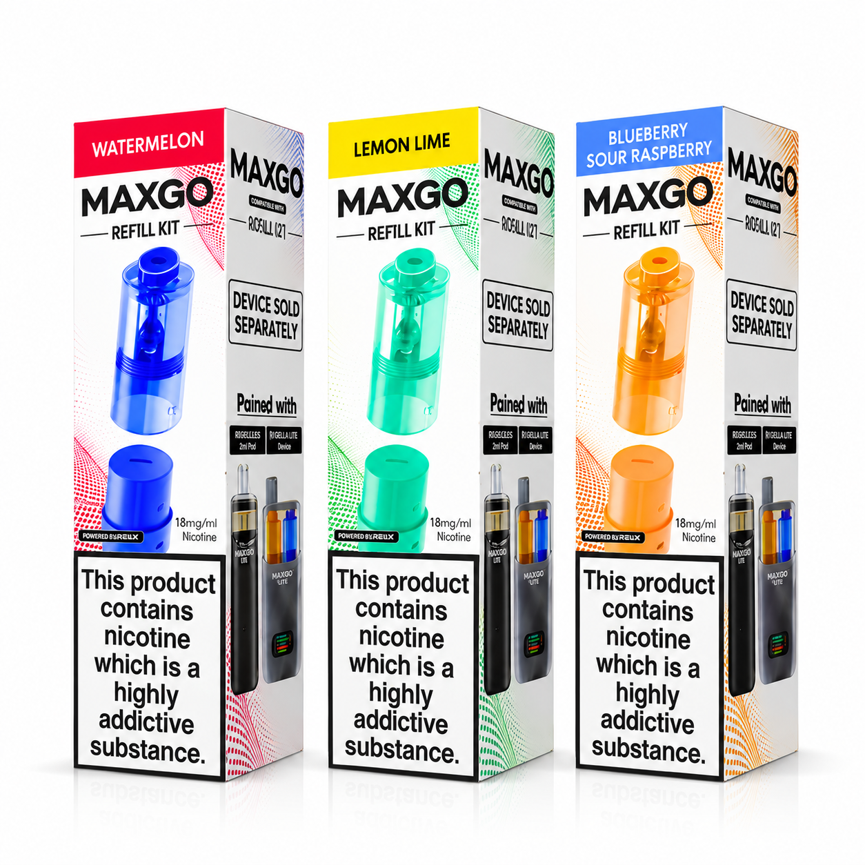 Available Relx Maxgo 33K Pod Flavours