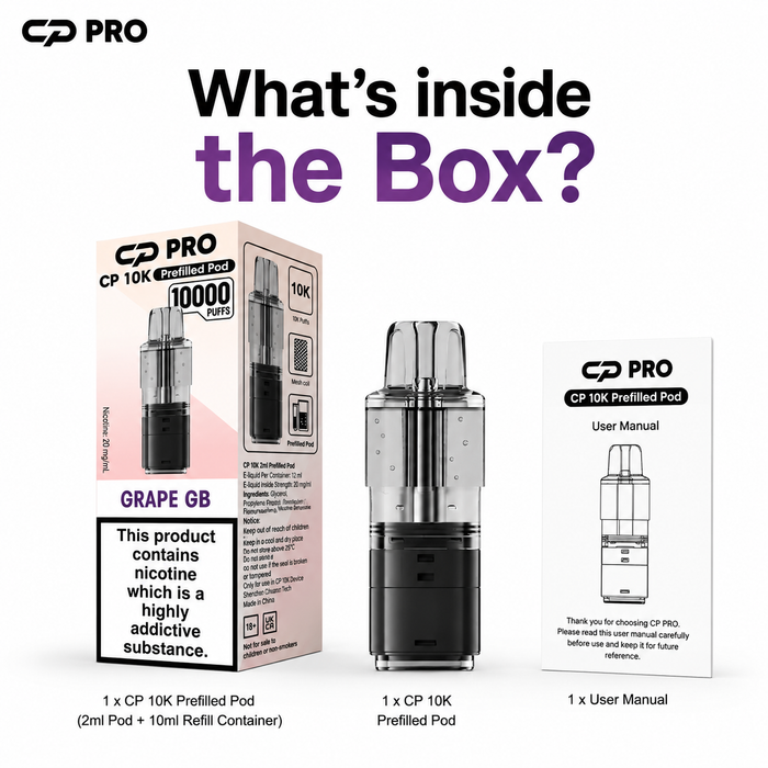 What Is Inside Crystal Pro CP10K Pod Pack
