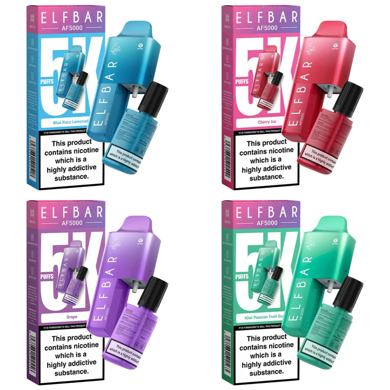 ELF BAR AF5000 DISPOSABLE VAPE KIT 20MG