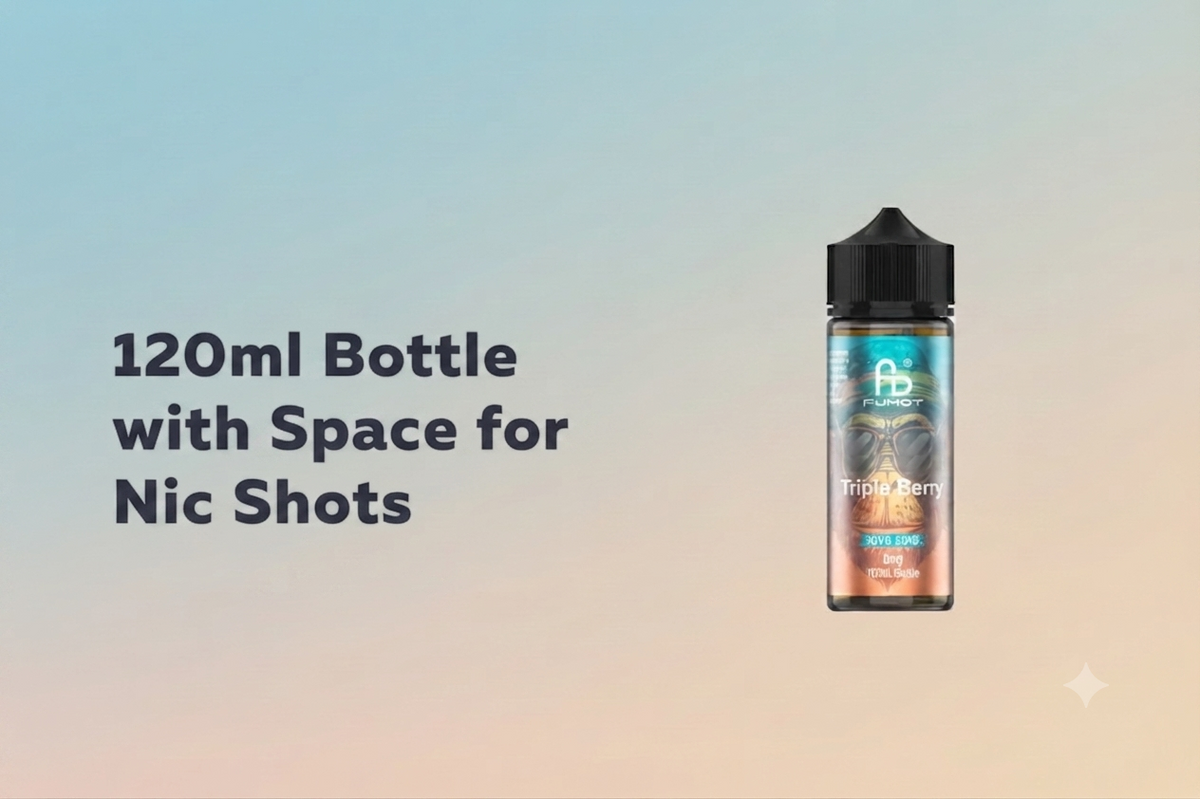 120ml Bottle with Space for Nic Shots
