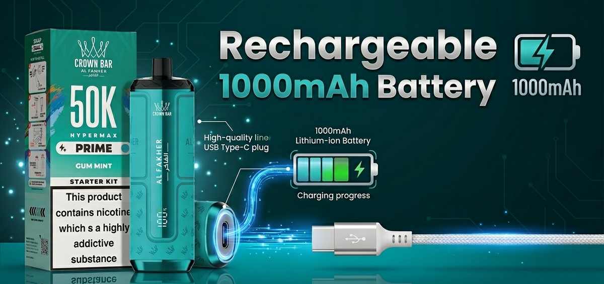 Rechargeable 1000mAh Battery