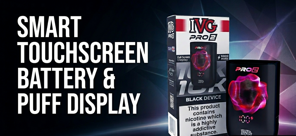 Smart Touchscreen Battery & Puff Display