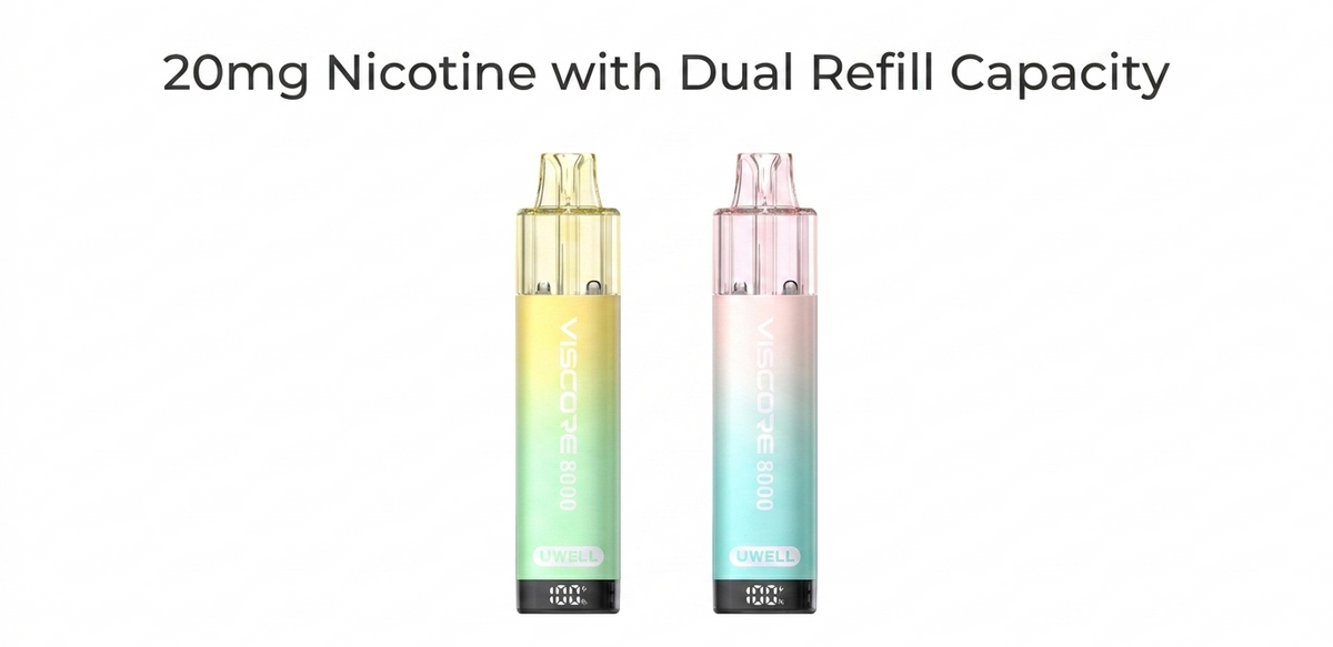 20mg Nicotine with Dual Refill Capacity
