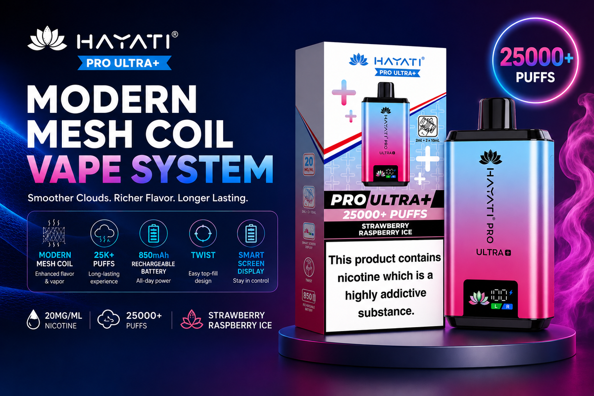 Modern Mesh Coil Vape System for Strong Flavour Output