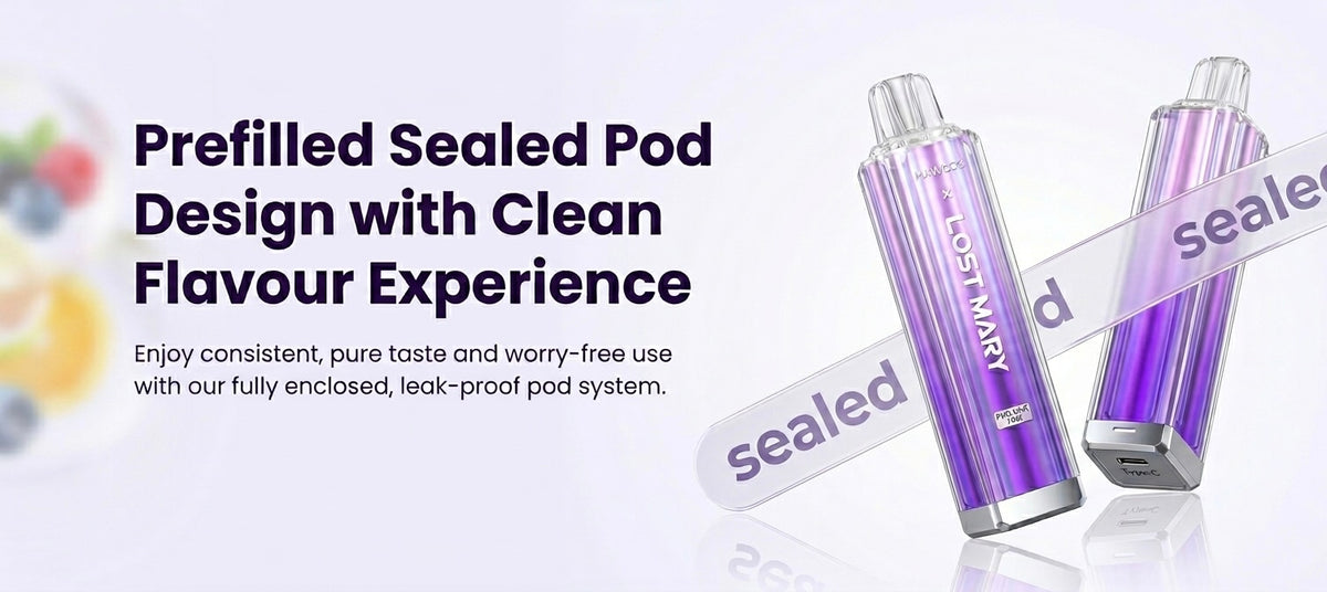 Prefilled Sealed Pod Design with Clean Flavour Experience