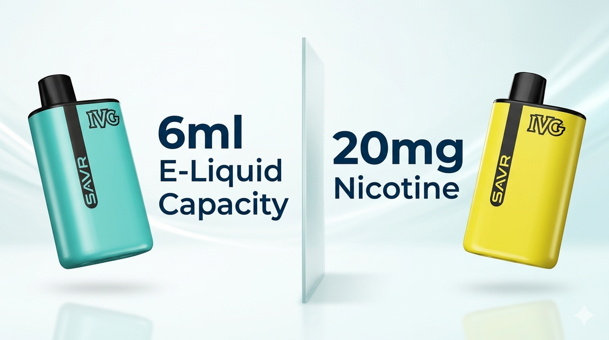 20mg Nicotine with 6ml E-Liquid Capacity