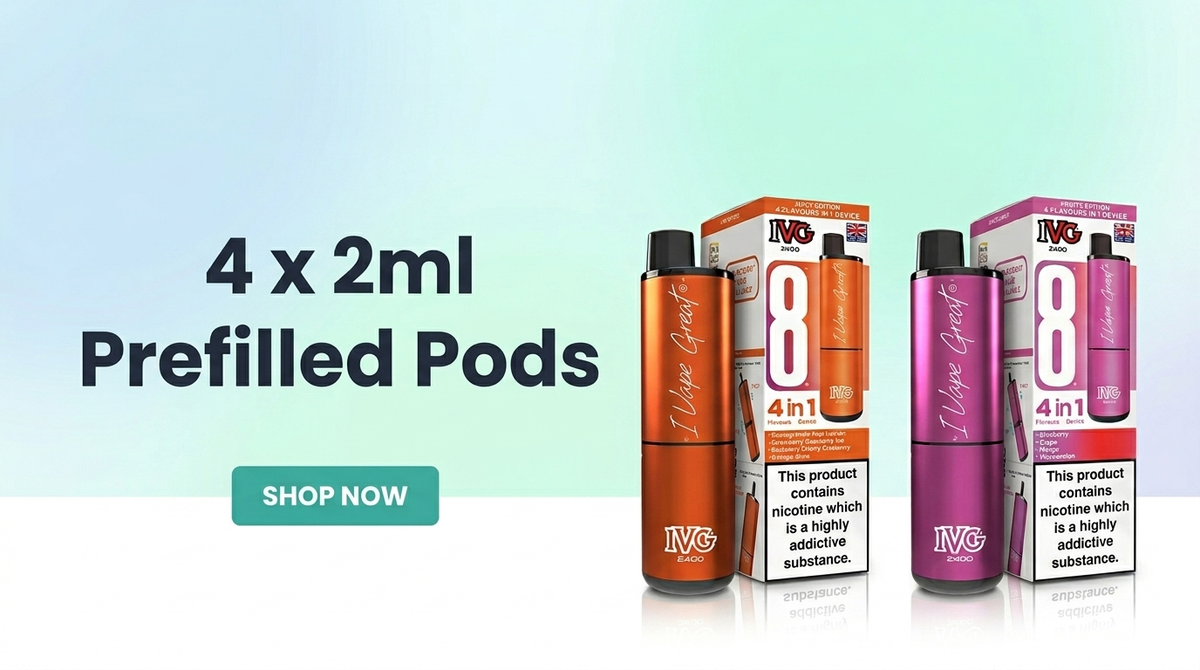 20mg Nicotine with 4 x 2ml Prefilled Pods