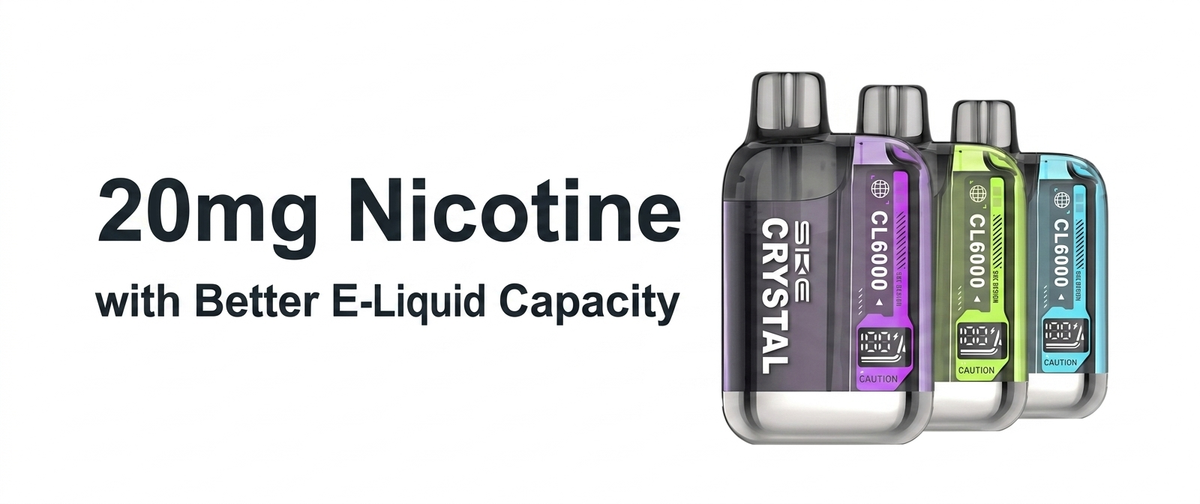 20mg Nicotine with Better E-Liquid Capacity