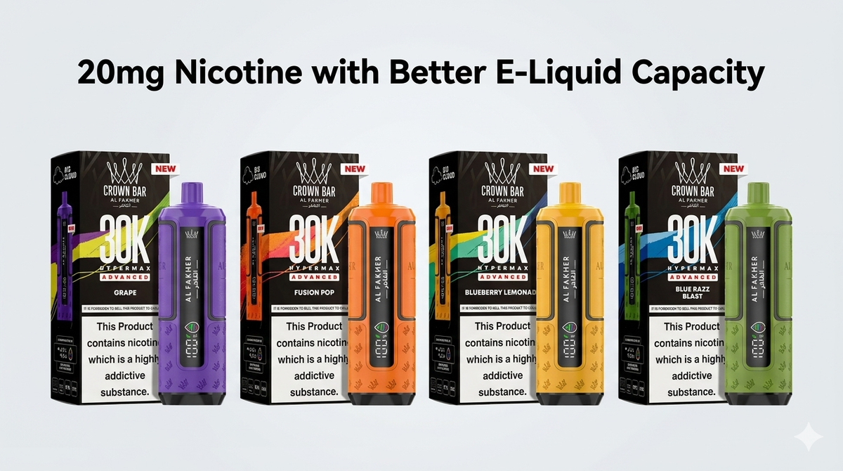 20mg Nicotine with Better E-Liquid Capacity