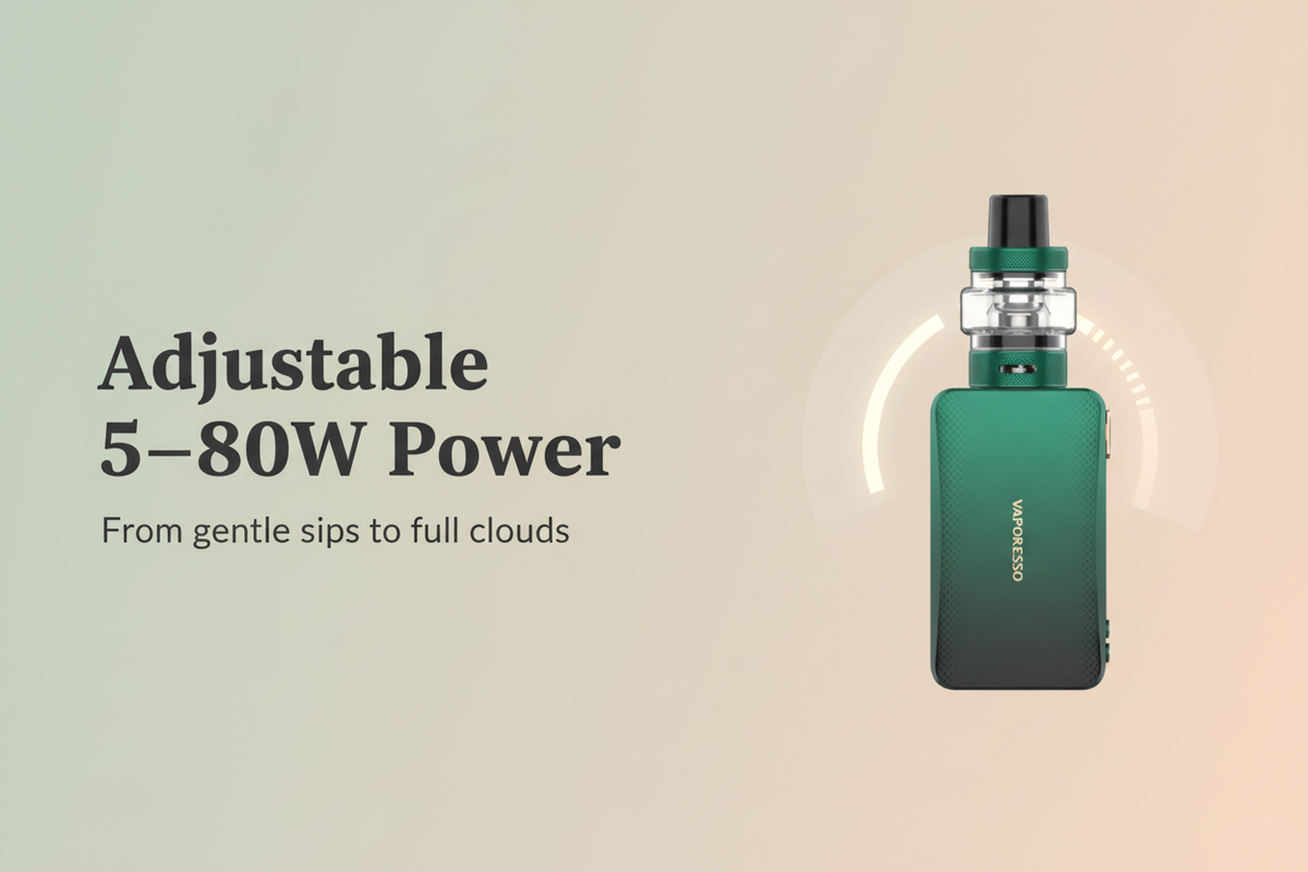 Adjustable 5–80W Power