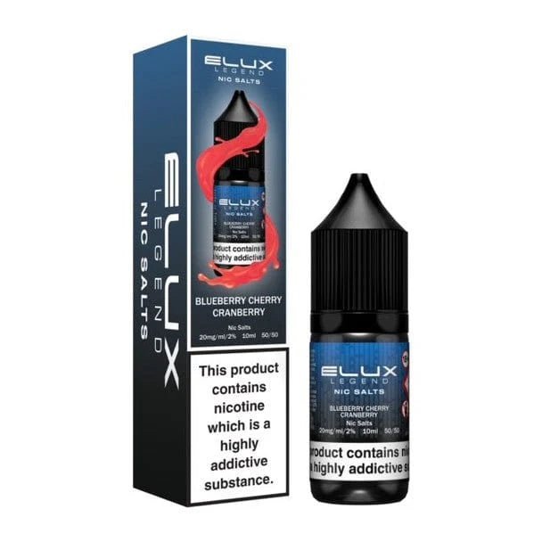 Blueberry Cherry Cranberry Elux Legend 10ml Nic Salt - Pack of 10