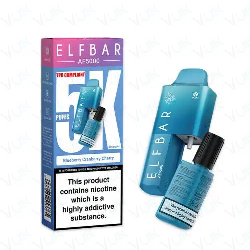 ELF BAR AF5000 Disposable Vape Kit 20mg Blueberry Cherry Cranberry