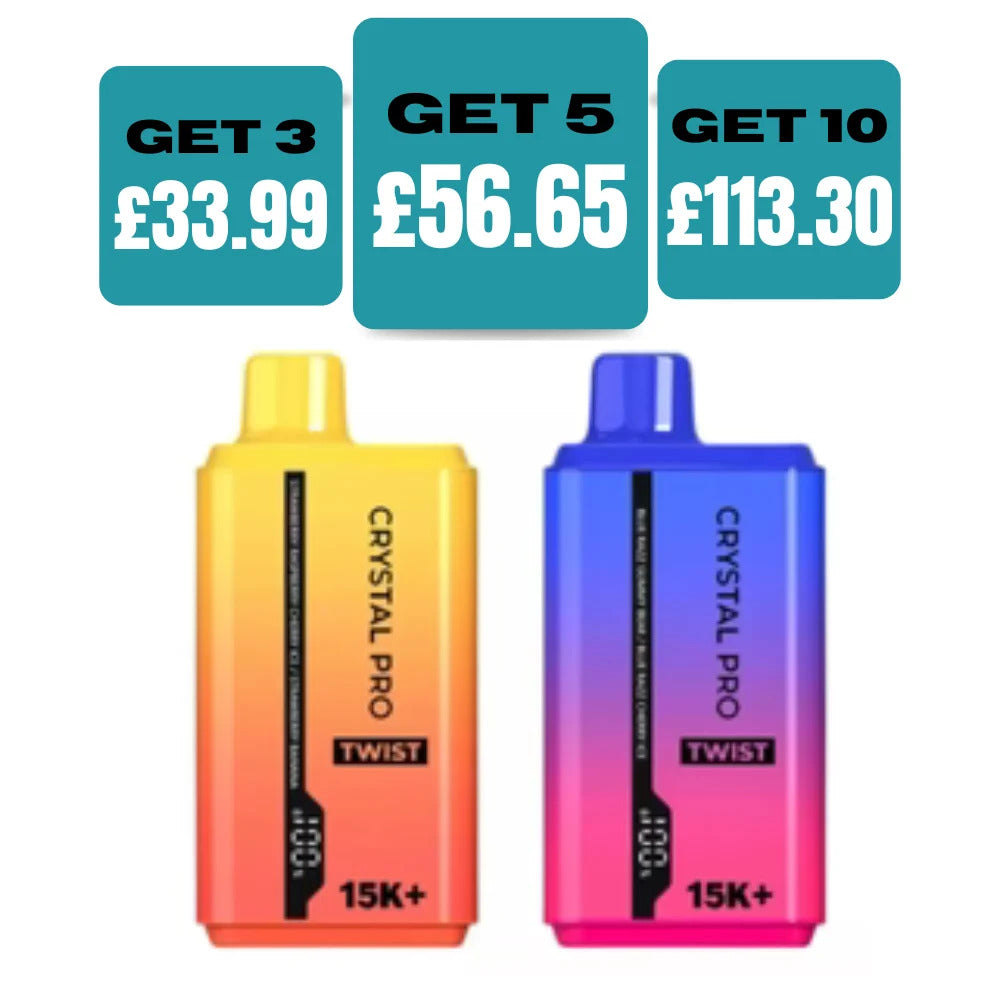 Crystal Pro Plus: 15000 Puff Rechargeable & Refillable Vape Device Select Vape Club Crystal Pro Plus: 15000 Puff Rechargeable & Refillable Vape Device Select Vape Club