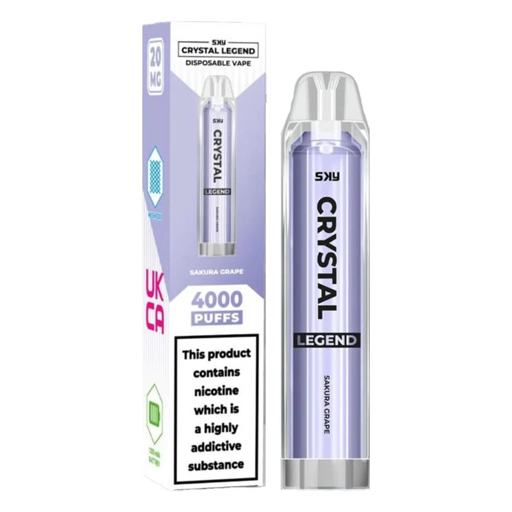 Crystal Legend 4000 20mg Disposable Vape Pod - Box