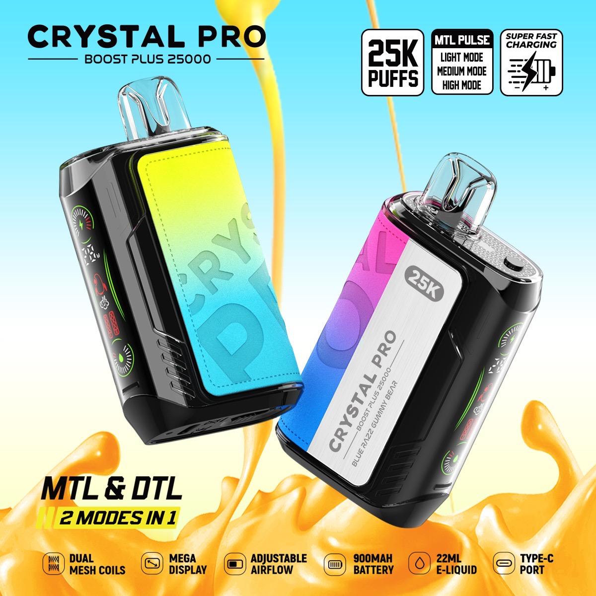 Crystal Pro Boost Plus 25,000 Puff 20mg Disposable Vape