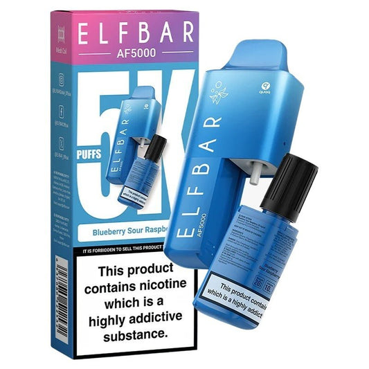 ELF BAR AF5000 Disposable Vape Kit 20mg Blueberry Sour Raspberry