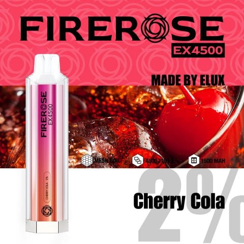 Elux Firerose EX4500 Disposable Vape - Fire Rose Vape Pod Device - 20mg