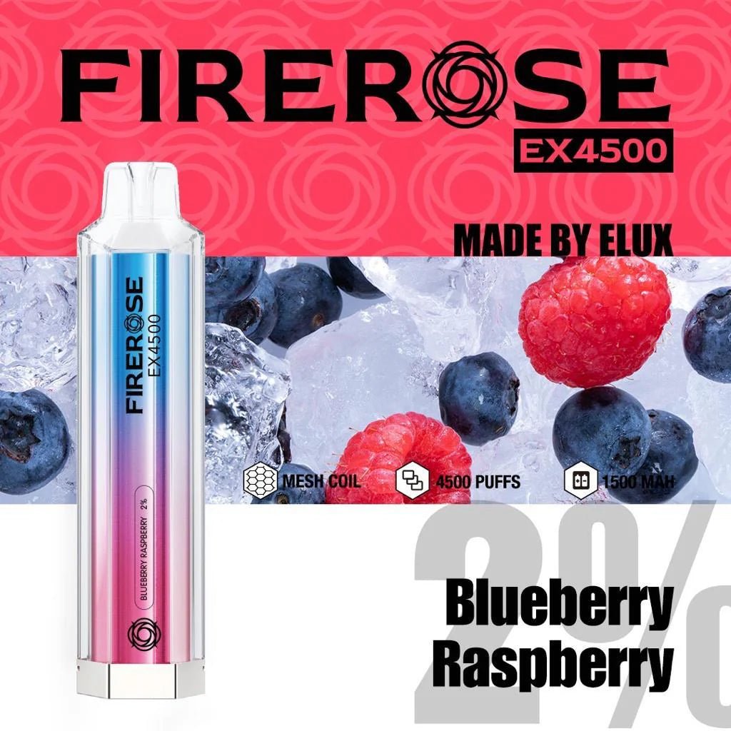 Elux Firerose EX4500 Disposable Vape - Fire Rose Vape Pod Device - 20mg