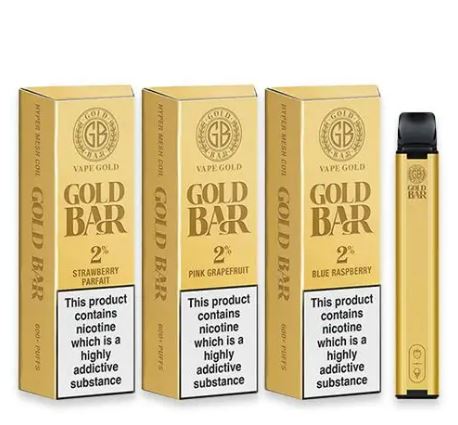 Gold Bar 600 Disposable Vape Puff Pod Device