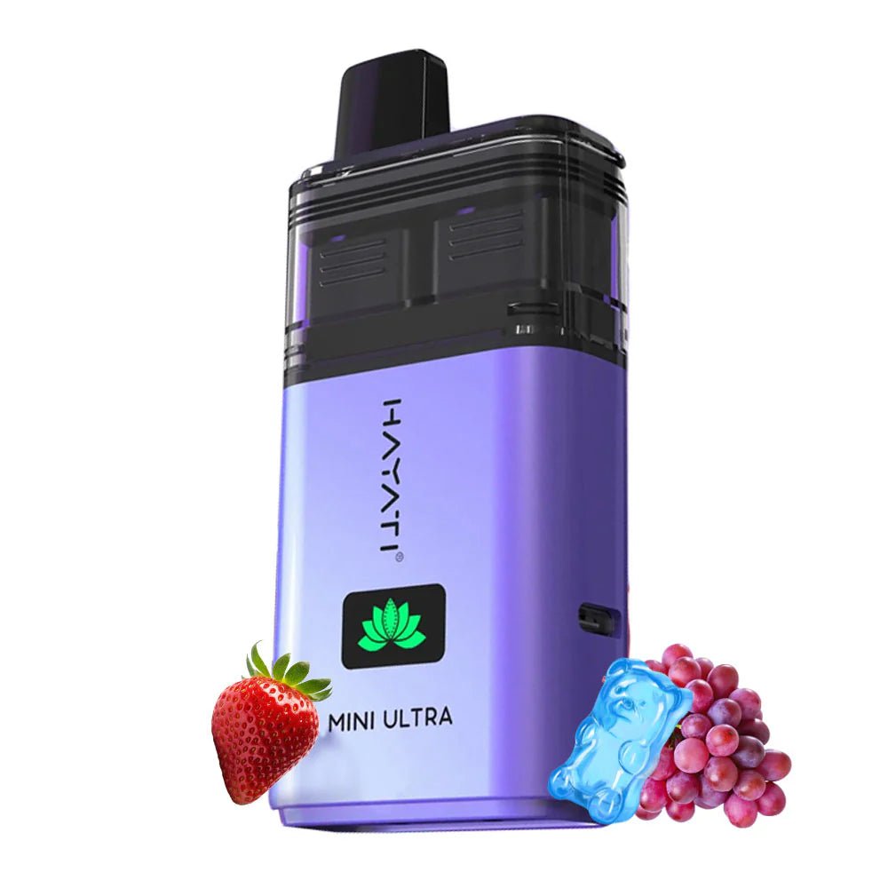 Hayati Mini Ultra 1500 Disposable Vape 20MG Grape GB/Strawberry GB