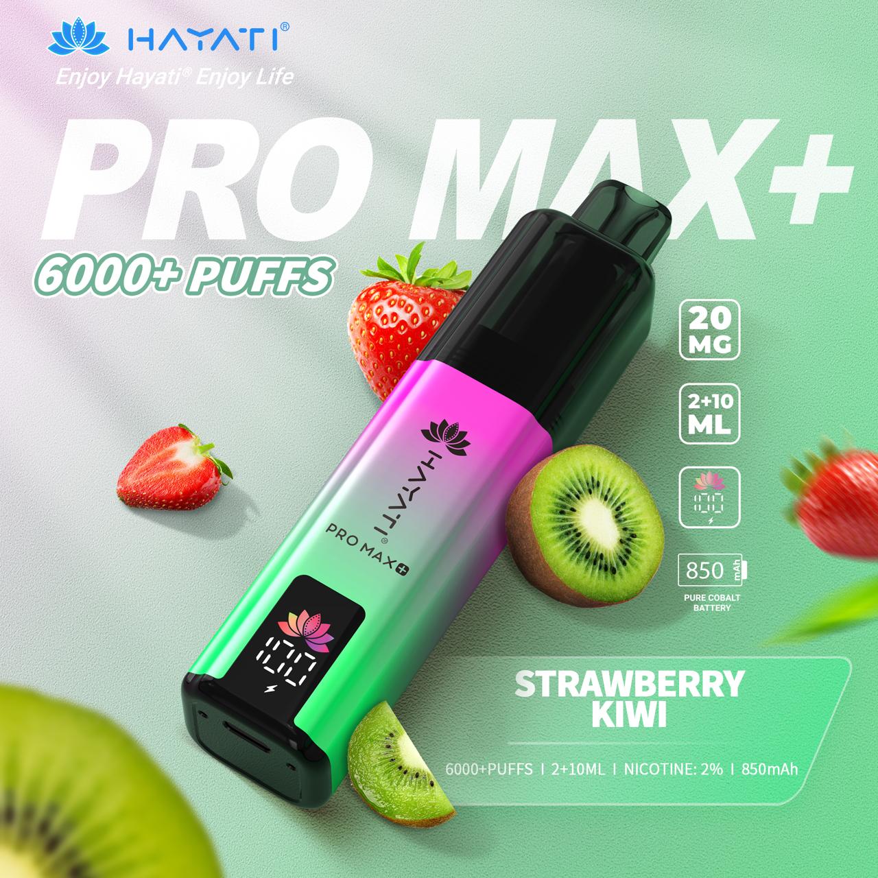 Hayati Pro Max Plus 6000 Puffs Pre-filled Vape 20mg - Box of 10