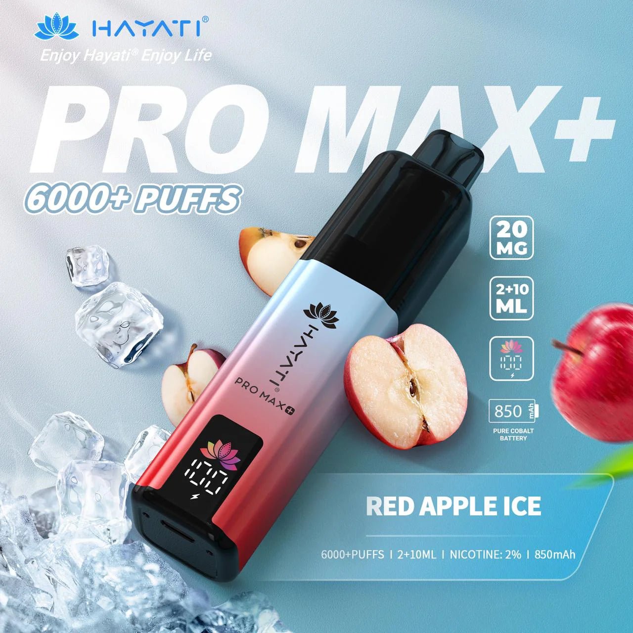 Hayati Pro Max Plus 6000 Puffs Pre-filled Vape 20mg - Box of 10