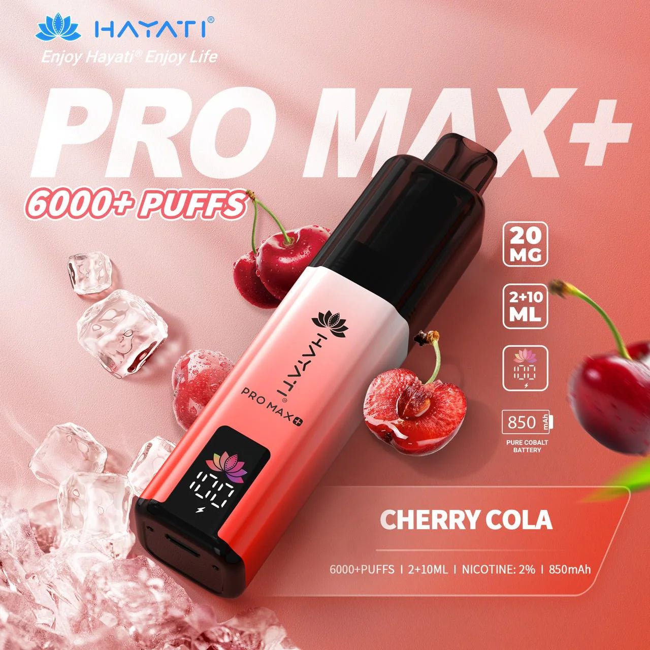 Hayati Pro Max Plus 6000 Puffs Pre-filled Vape 20mg - Box of 10