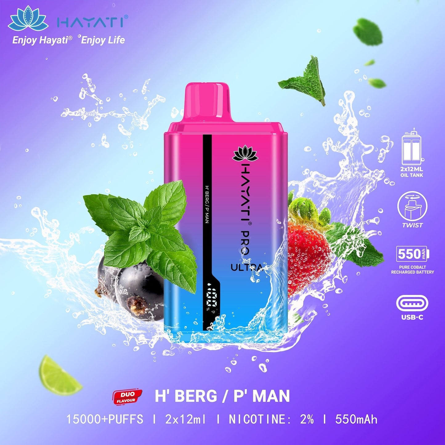 Hayati Pro Ultra 15000 Puffs Disposable Vape 20mg