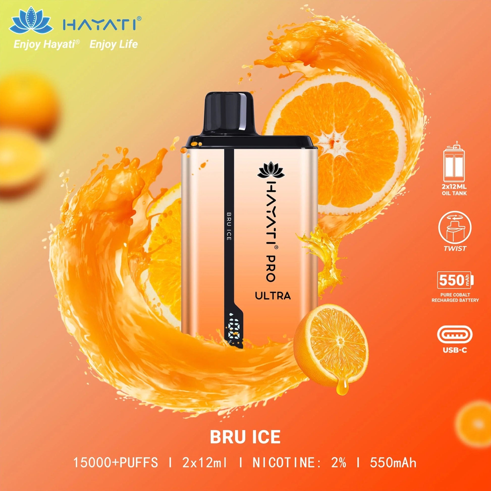 Hayati Pro Ultra 15000 Puffs Disposable Vape 20mg