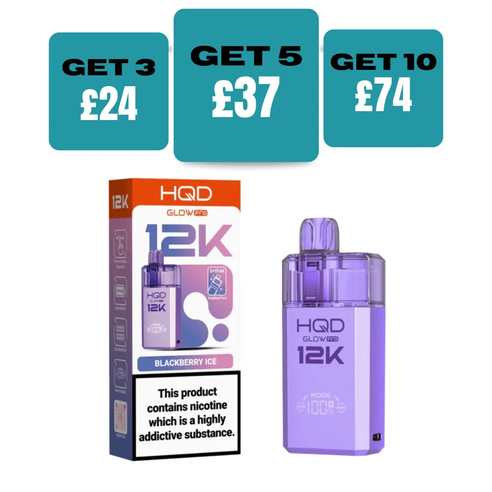 HQD Glow Pro 12k Prefiiled Kit Select Vape Club HQD Glow Pro 12k Prefiiled Kit Select Vape Club