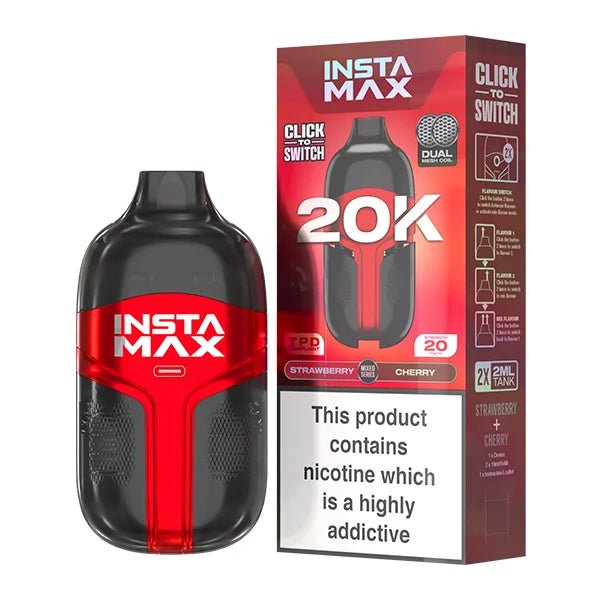 Insta Max 20,000 Puff Disposable Vape - 20MG Strawberry / Cherry