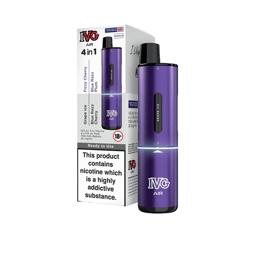 IVG AIR 4in1 2400 Disposable Vape 20mg Purple Edition