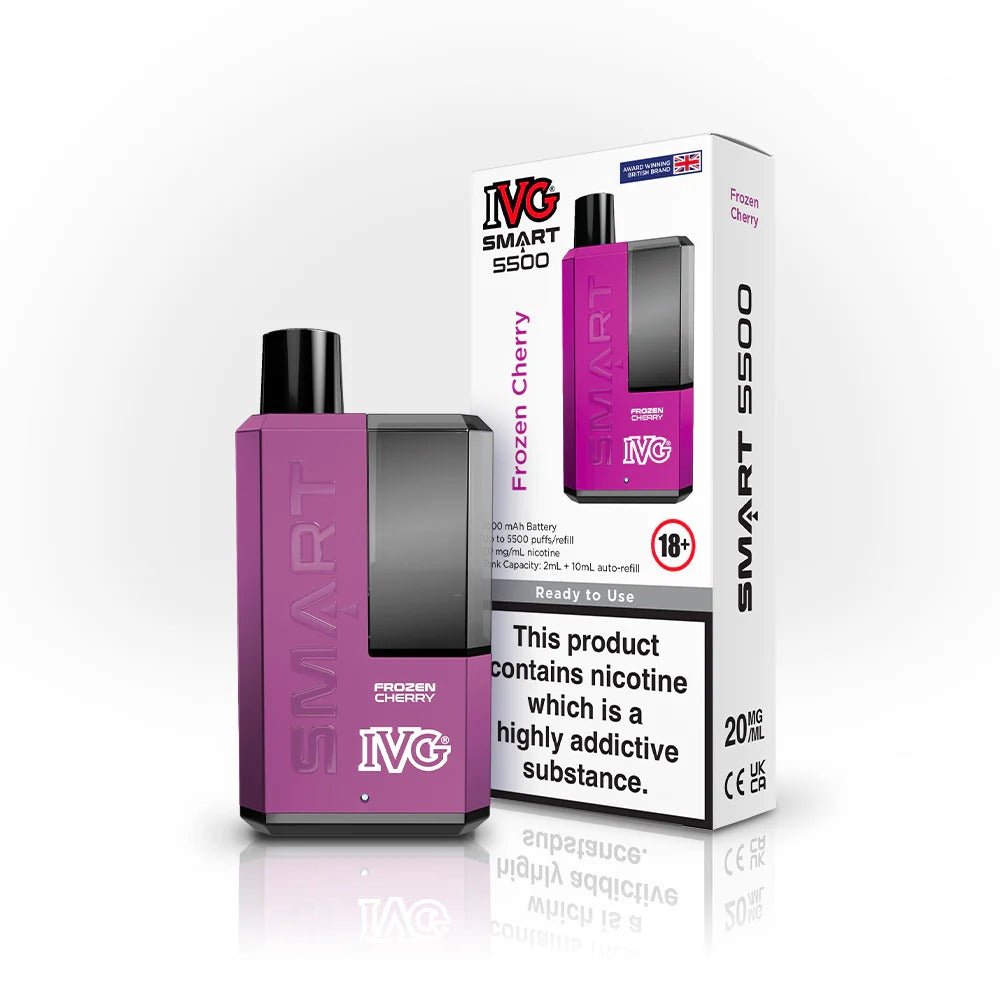 IVG Smart 5500 Disposable Vape Kit 20mg Frozen Cherry