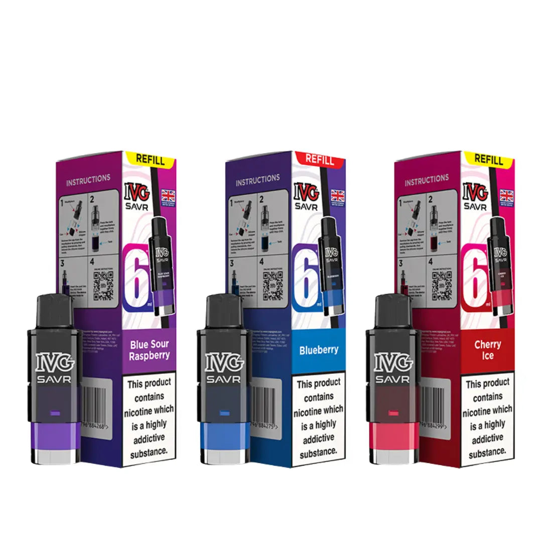 Available IVG SAVR Vape Flavours