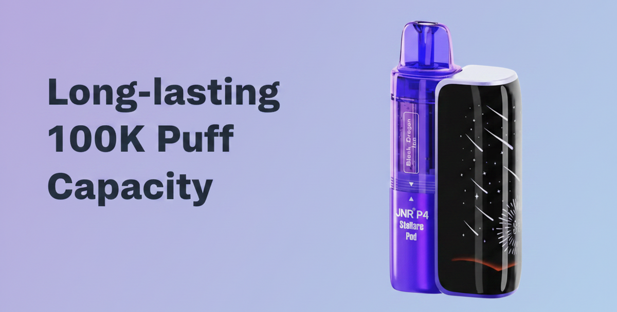 Long-lasting 100K Puff Capacity