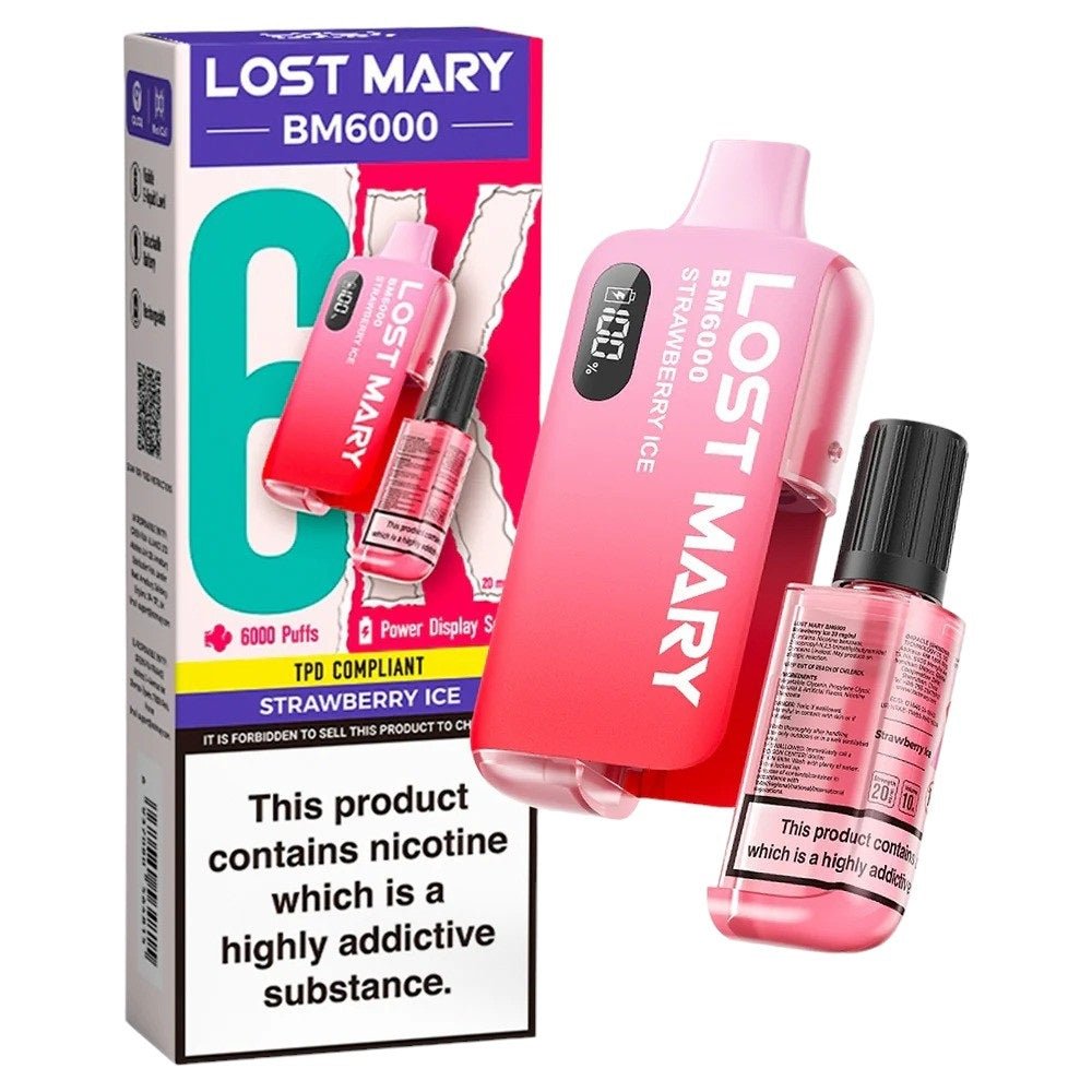 Lost Mary BM6000 Diposable Vape Strawberry Ice