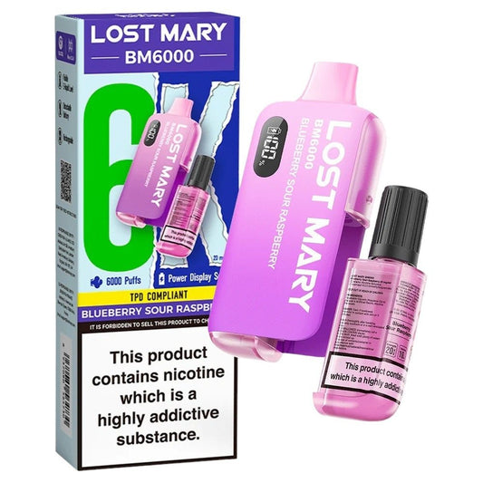 Lost Mary BM6000 Disposable Vape Blueberry Sour Raspberry